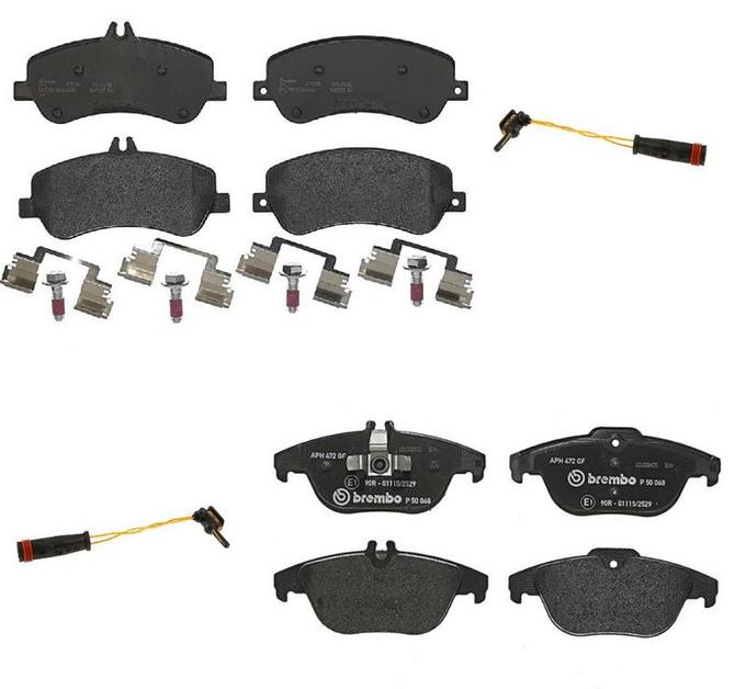 Mercedes Brakes Kit - Brembo Pads Front and Rear (Low-Met) 2115401717 - Brembo 1635667KIT